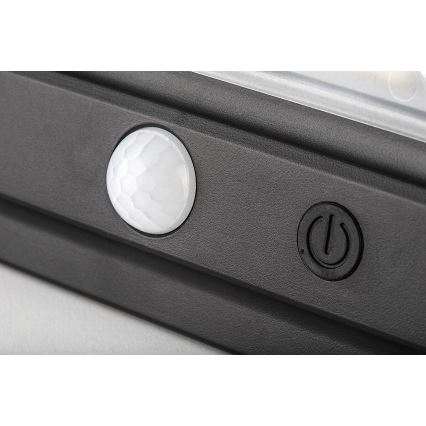 Rabalux - LED-seinäaurinkovalaisin anturilla LED/7W/3,7V IP54 musta 3000 mAh