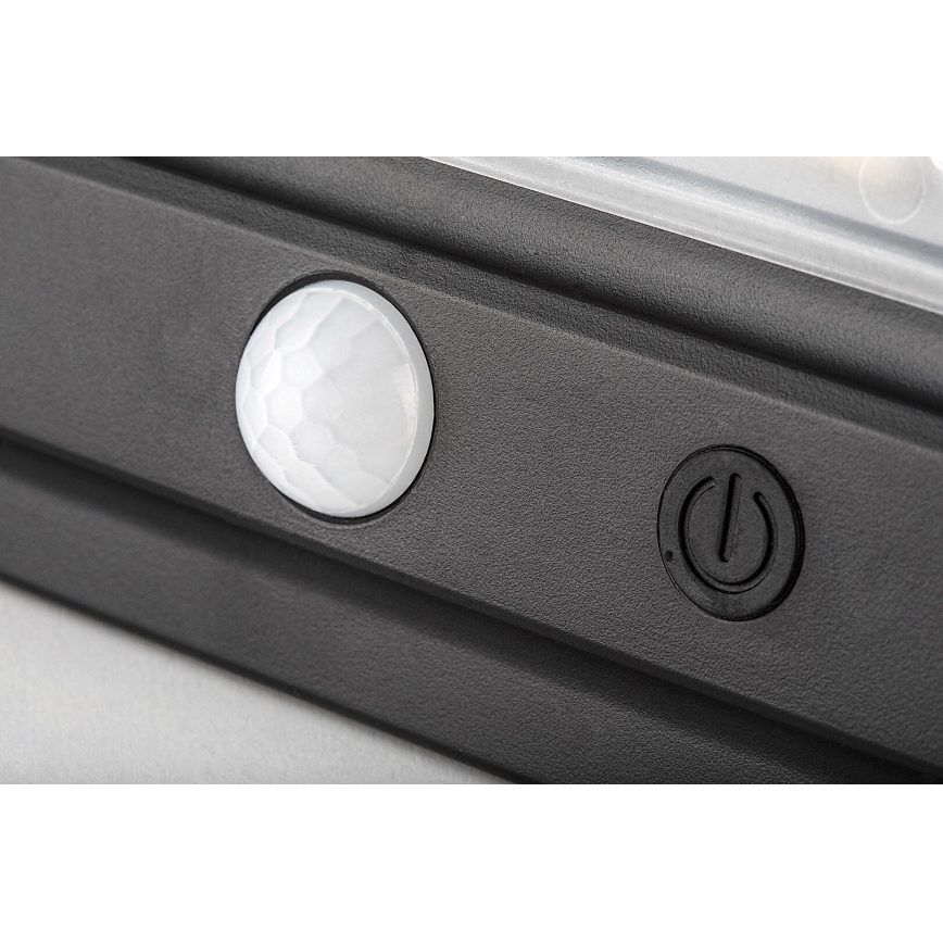 Rabalux - LED-seinäaurinkovalaisin anturilla LED/7W/3,7V IP54 musta 3000 mAh
