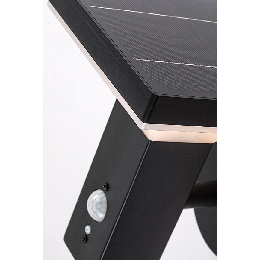 Rabalux - LED aurinkokennoseinävalaisin sensorilla LED/4W/230V IP44 musta 2200 mAh