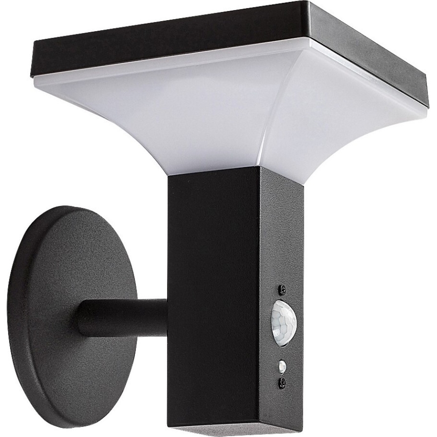 Rabalux - LED-seinäaurinkovalaisin anturilla LED/4W/230V IP44 musta