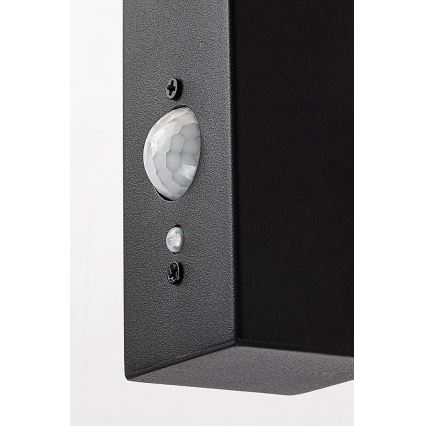Rabalux - LED-seinäaurinkovalaisin anturilla LED/4W/230V IP44 musta