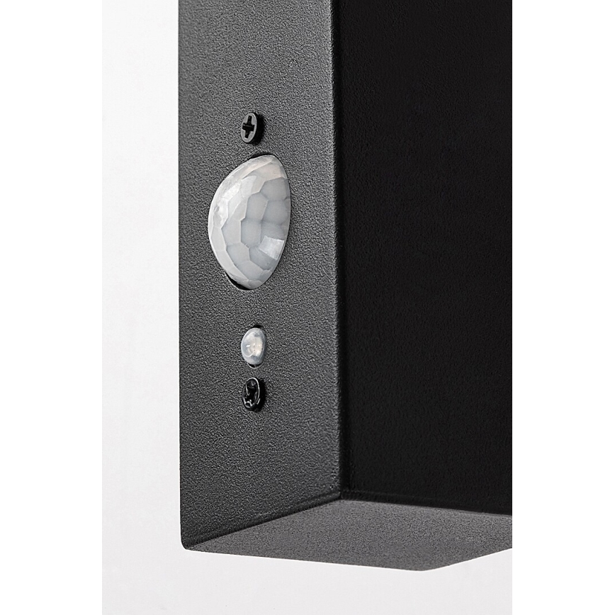 Rabalux - LED-seinäaurinkovalaisin anturilla LED/4W/230V IP44 musta