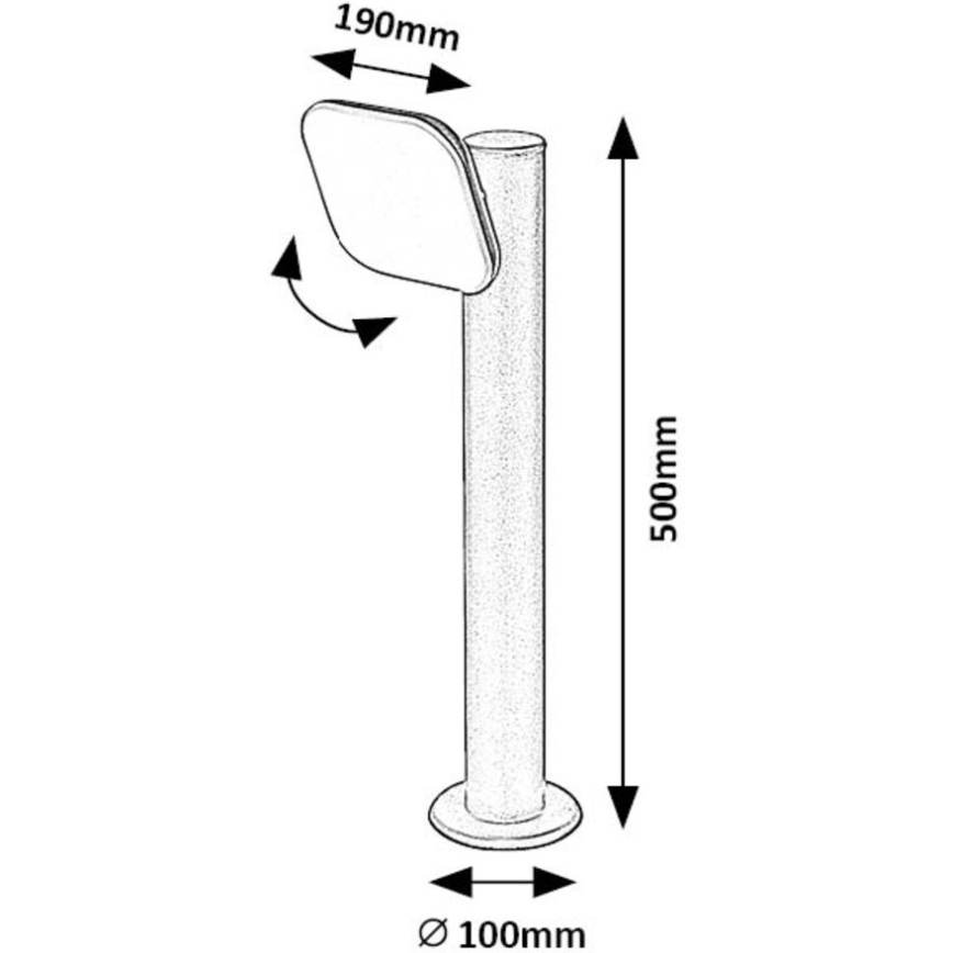 Rabalux - LED Ulkotila joustava lamppu LED/12W/230V IP44 50 cm musta