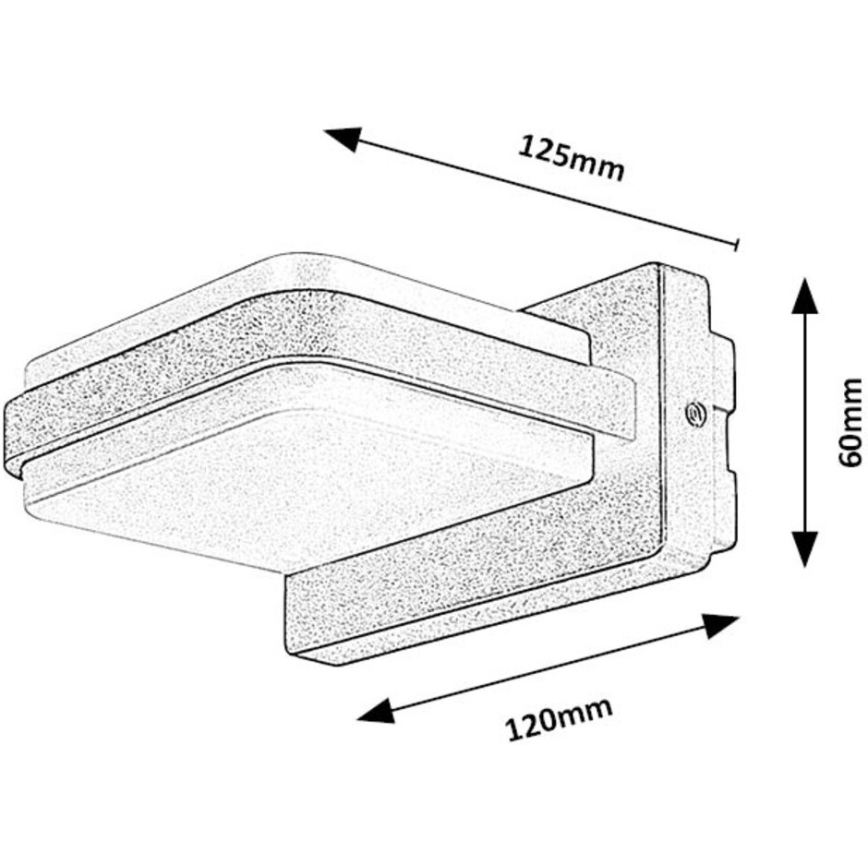 Rabalux - LED-ulkoseinävalaisin LED/12W/230V IP44 musta