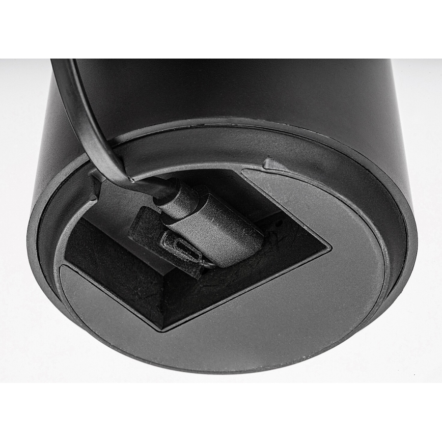 Rabalux - LED Himmennettävä ladattava kosketuspöytävalaisin LED/5W/5V IP44 musta