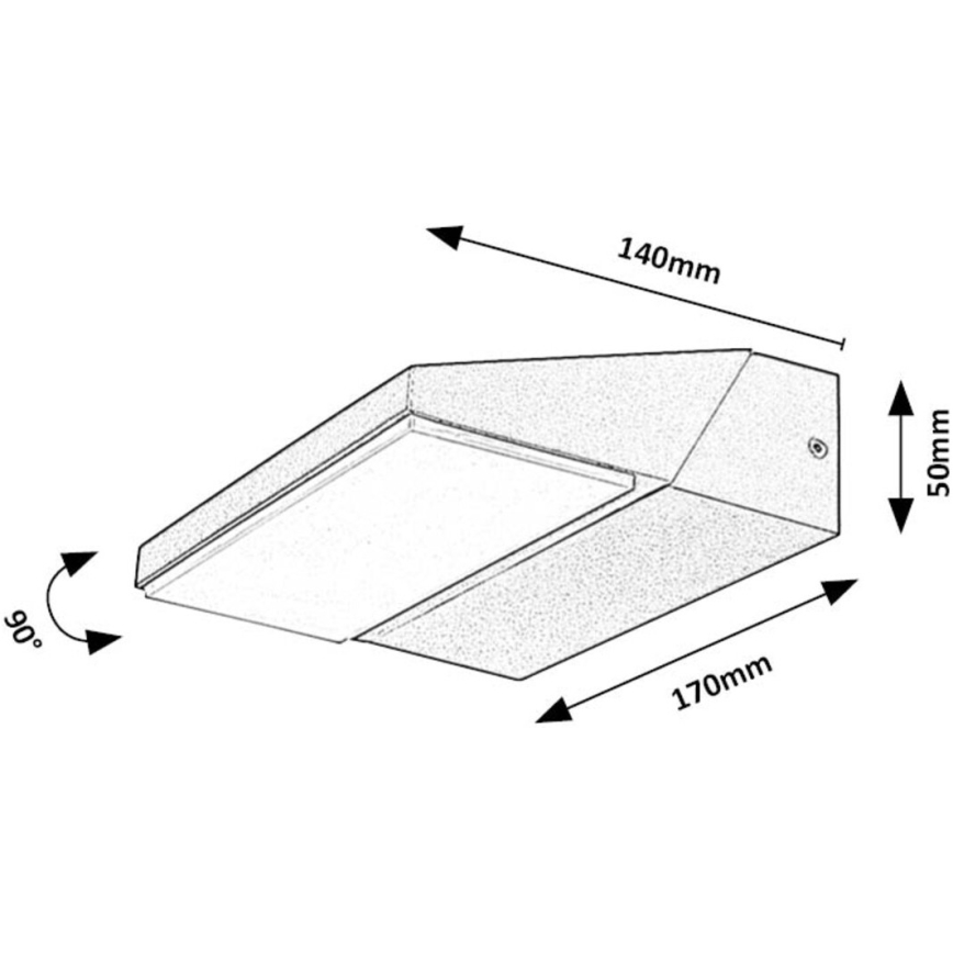 Rabalux - LED-ulkoseinävalaisin LED/13W/230V IP65 musta