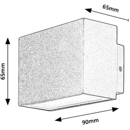 Rabalux - LED-ulkoseinävalaisin LED/7W/230V IP54 musta