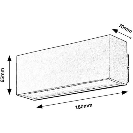 Rabalux - LED-ulkoseinävalaisin LED/10W/230V IP54 musta
