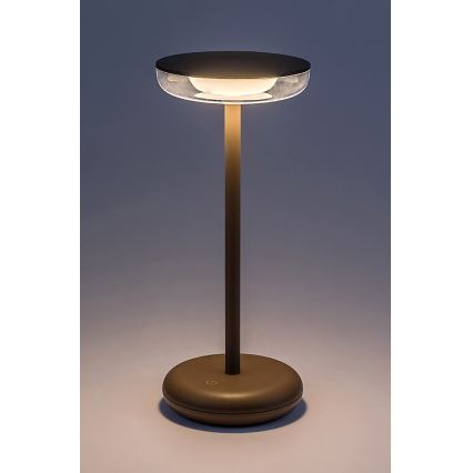 Rabalux - LED Himmennettävä rechargeable ulko lamppu LED/6W/5V IP44 1800 mAh ruskea
