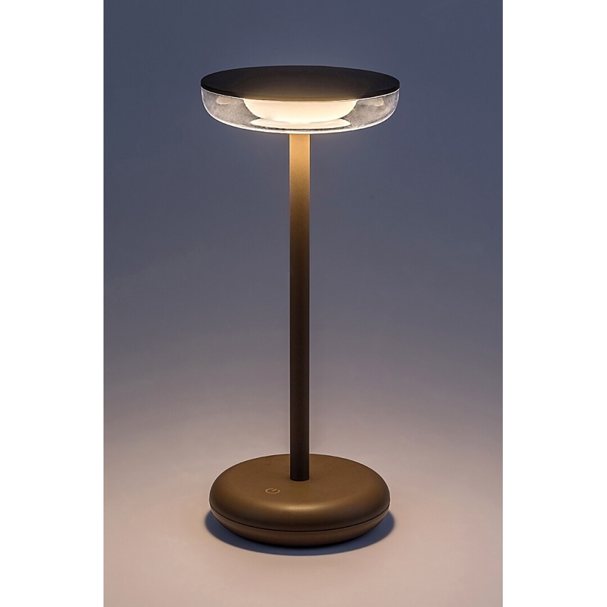 Rabalux - LED Himmennettävä rechargeable ulko lamppu LED/6W/5V IP44 1800 mAh ruskea