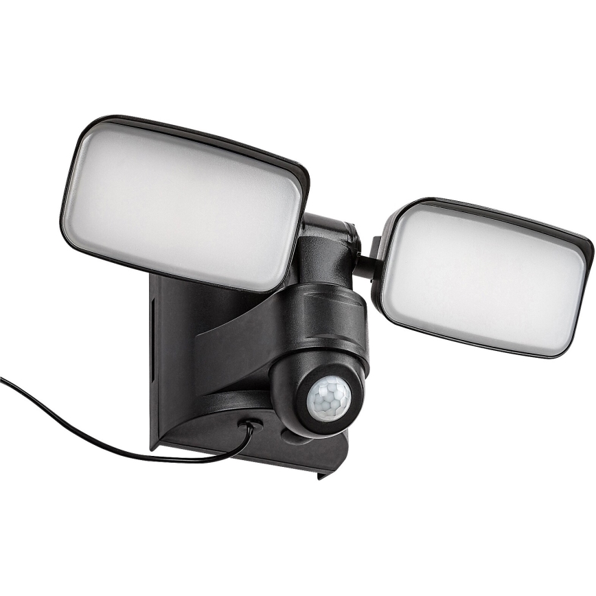 Rabalux - LED Solar seinä joustava kevyt anturilla ja ulkoinen paneeli 2xLED/5W/3,7V IP54 musta