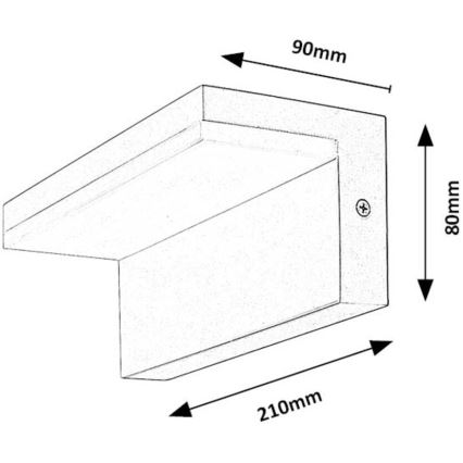 Rabalux - LED-ulkoseinävalaisin LED/10W/230V IP54 valkoinen