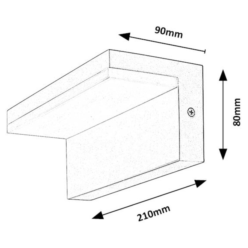 Rabalux - LED-ulkoseinävalaisin LED/10W/230V IP54 valkoinen