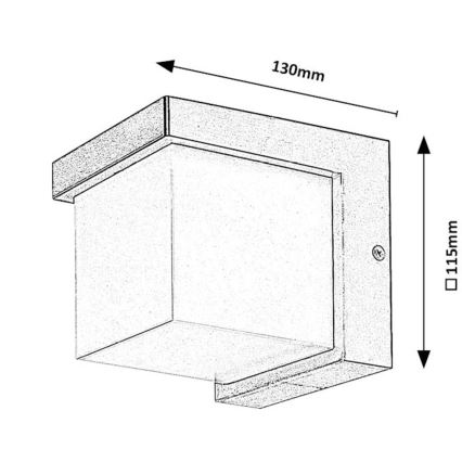 Rabalux - LED-ulkoseinävalaisin LED/10W/230V IP54 musta