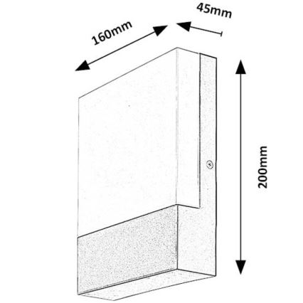 Rabalux - LED-ulkoseinävalaisin LED/10W/230V IP44 musta