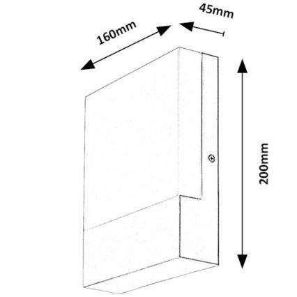Rabalux - LED-ulkoseinävalaisin LED/10W/230V IP44 valkoinen