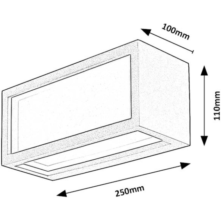 Rabalux - LED-ulkoseinävalaisin LED/10W/230V IP54 musta