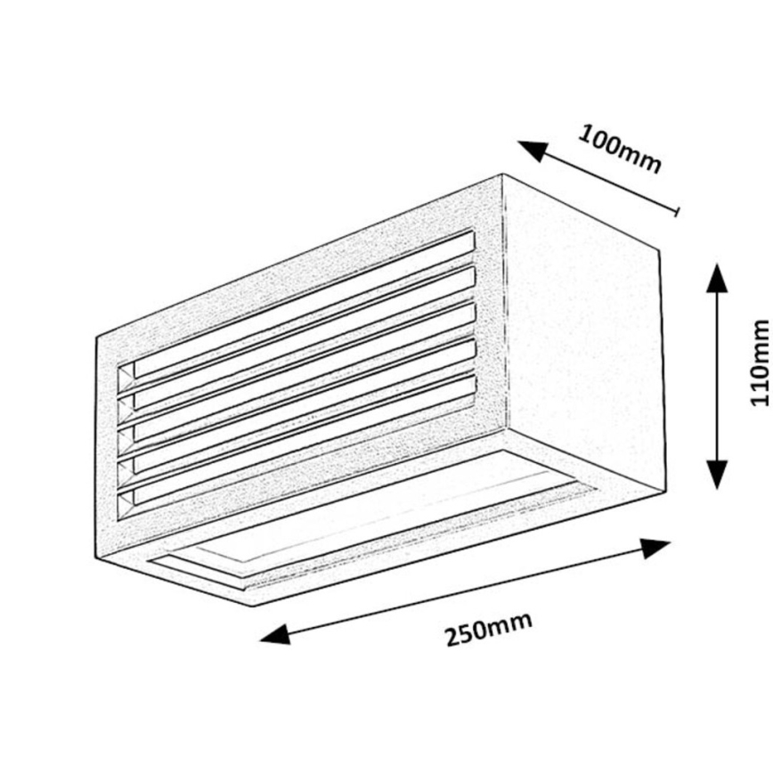Rabalux - LED-ulkoseinävalaisin LED/10W/230V IP54 musta
