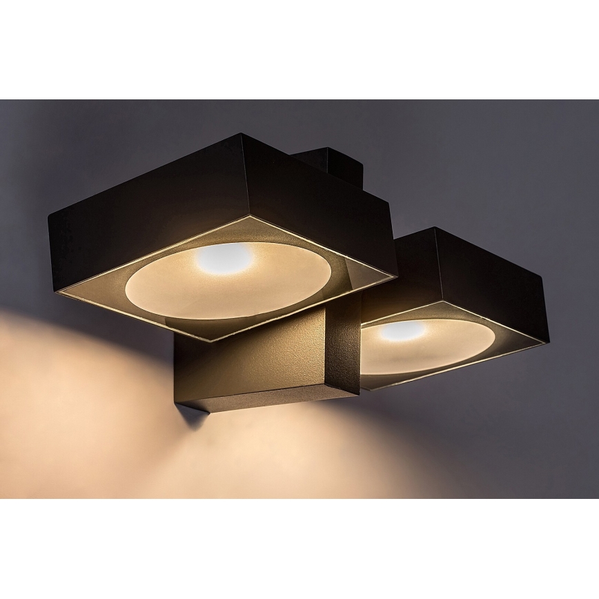 Rabalux - LED Ulkotila wall flexible kevyt 2xLED/7W/230V IP54 antrasiitti