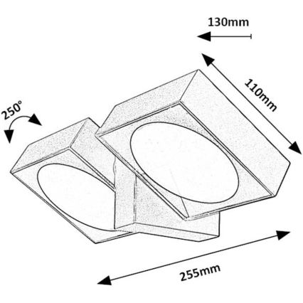 Rabalux - LED Ulkotila wall flexible kevyt 2xLED/7W/230V IP54 antrasiitti