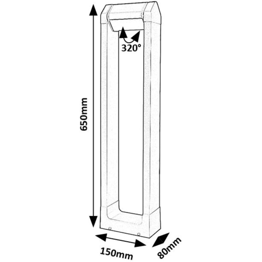 Rabalux - LED Ulkotila flexible lamppu LED/8W/230V IP54