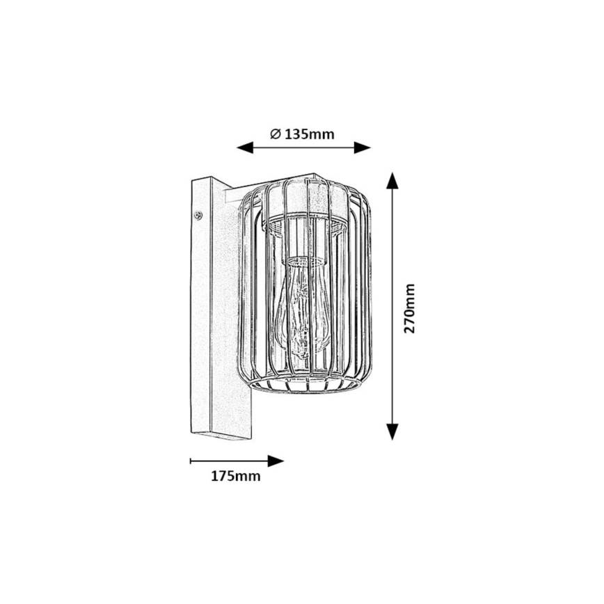 Rabalux - Ulkoseinävalaisin 1xE27/40W/230V IP44