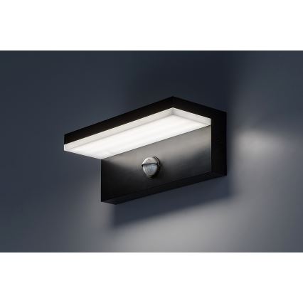 Rabalux - LED Ulkovalo anturilla LED/9W/230V 2700/4000/6500K IP54 musta