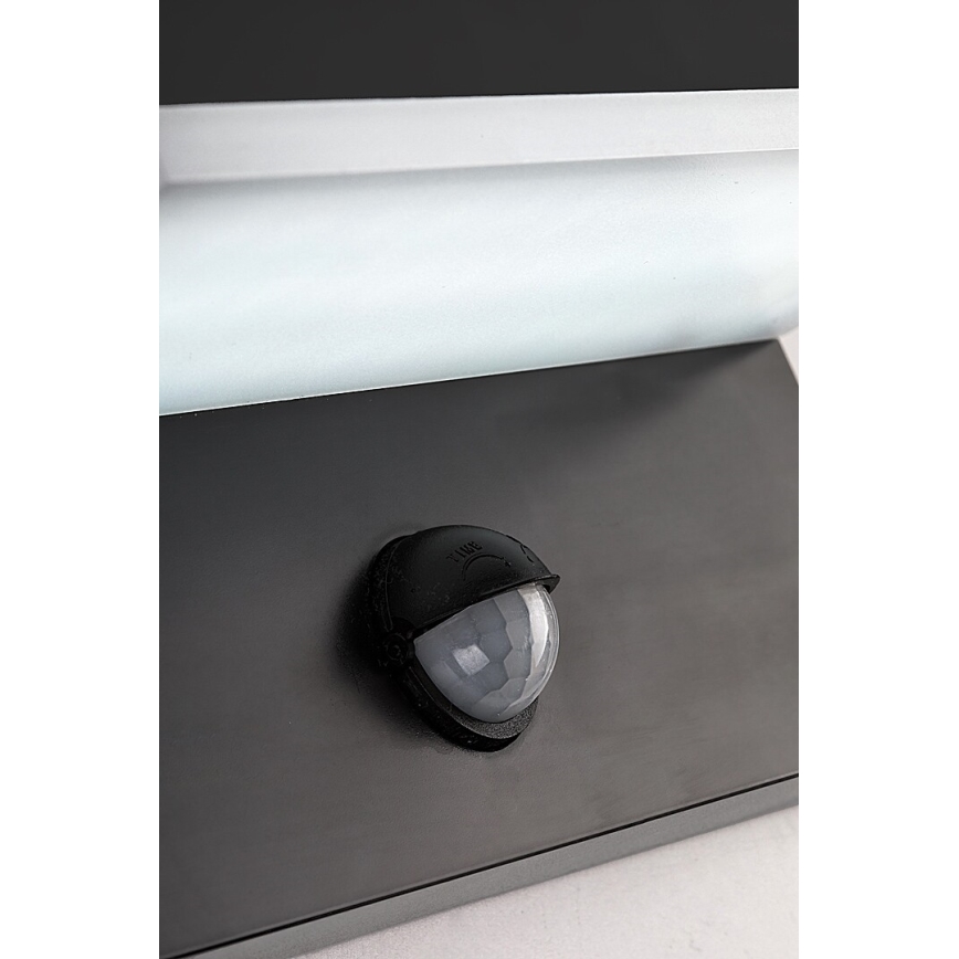 Rabalux - LED Ulkovalo anturilla LED/9W/230V 2700/4000/6500K IP54 musta