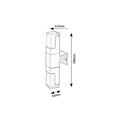 Rabalux - LED-ulkoseinävalaisin LED/12W/230V 2700/4000/6000K IP54