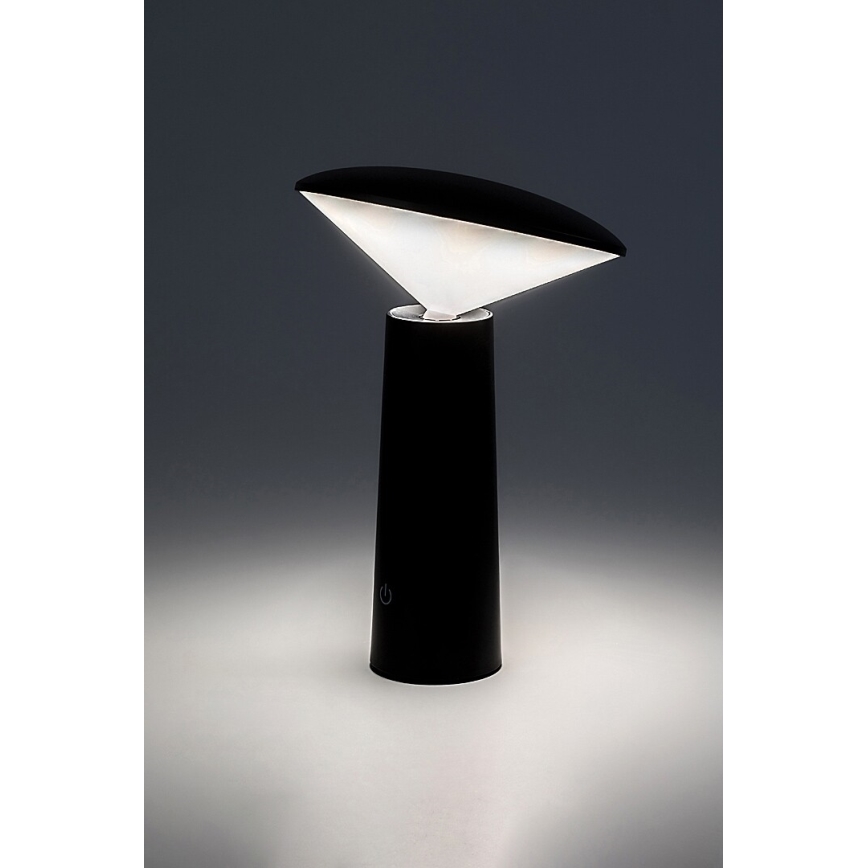 Rabalux - LED Himmennettävä ladattava kosketuspöytävalaisin POLPERRO LED/3W/3,7V 1200mAh musta