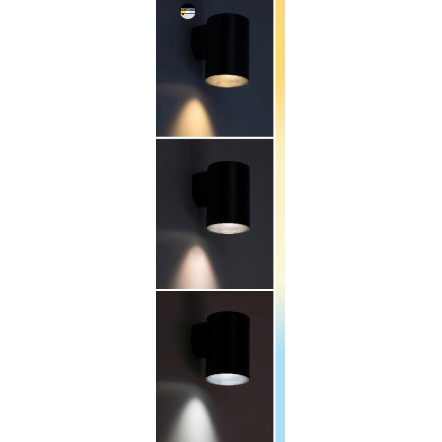 Rabalux - LED-ulkoseinävalaisin LED/18W/230V 2700/4000/6500K IP65 musta