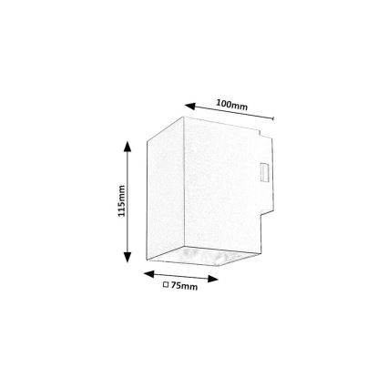 Rabalux - LED-ulkoseinävalaisin LED/9W/230V 2700/4000/6500K IP65 musta