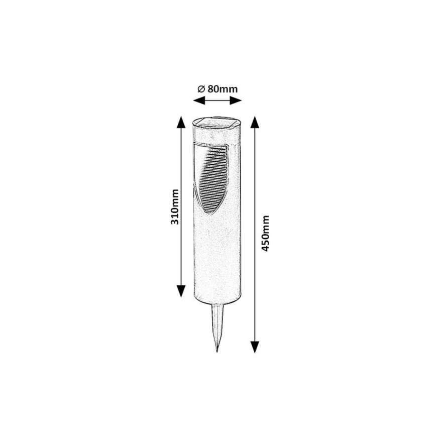 Rabalux - LED-aurinkolamppu LED/0,1W/1,2V 600mAh IP44