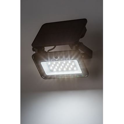 Rabalux - LED-aurinkovalonheitin anturilla LED/6W/3,7V 3000/4000/6500K IP65