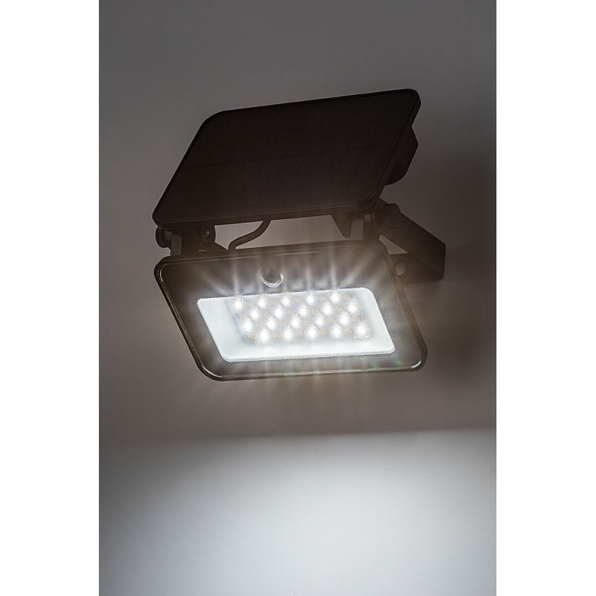 Rabalux - LED-aurinkovalonheitin anturilla LED/6W/3,7V 3000/4000/6500K IP65