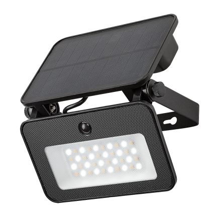 Rabalux - LED-aurinkovalonheitin anturilla LED/6W/3,7V 3000/4000/6500K IP65