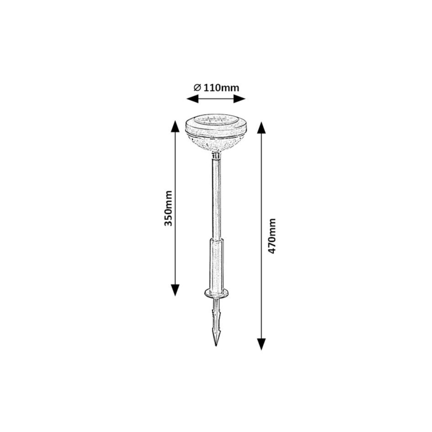 Rabalux - LED-RGB-aurinkovalo LED/0,1W/1,2V 600mAh IP44