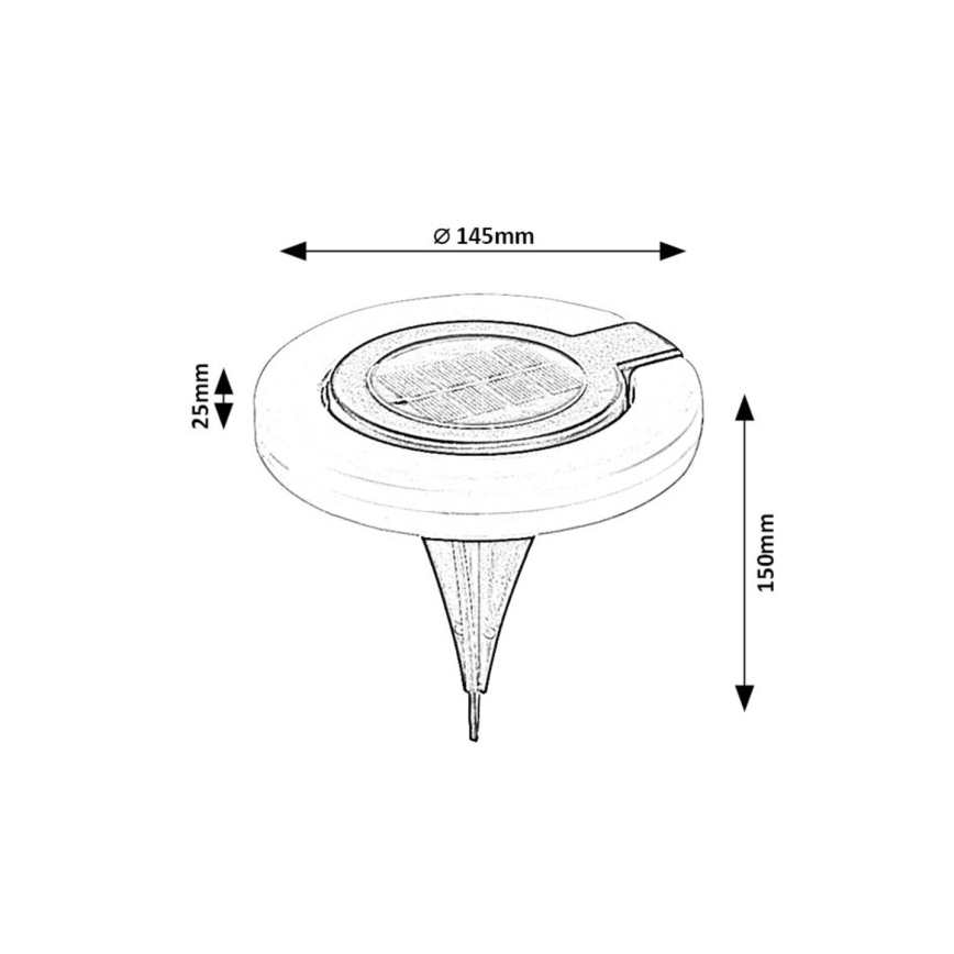 Rabalux - LED aurinkovalaisin LED/0,05W/1,2V IP44 300 mAh