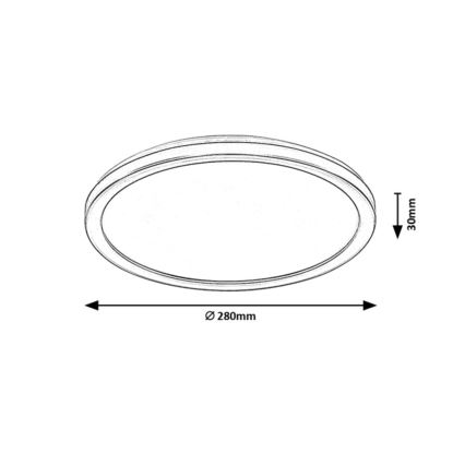 Rabalux - LED Himmennettävä ulkokattovalo LED/15W/230V Wi-Fi Tuya 2700-6500K IP44 + kaukosäädin