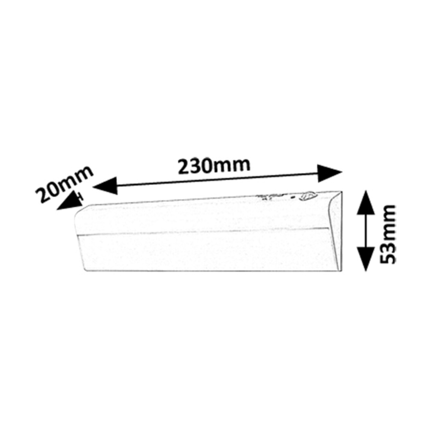 Rabalux - Keittiökaappien alla oleva LED-valo liiketunnistimella LED/0,5W/3xAA