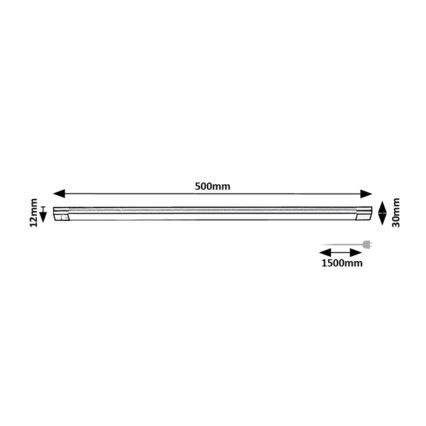 Rabalux - LED himmennettävä työtasovalo anturilla LED/8W/230V 3000K 50 cm