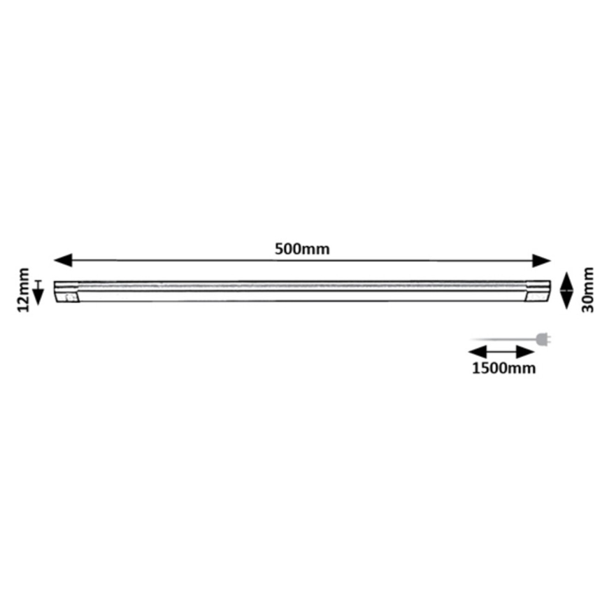 Rabalux - LED himmennettävä työtasovalo anturilla LED/8W/230V 3000K 50 cm