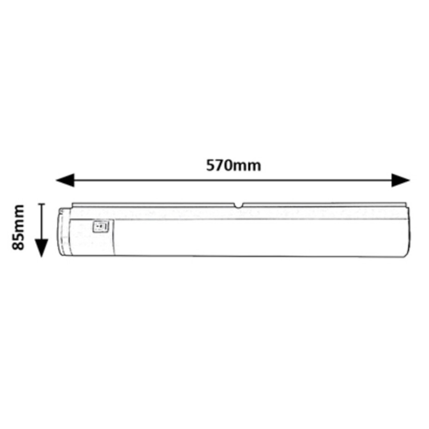 Rabalux - Keittiökaappien alla oleva LED-valo laatikolla LED/17W/230V 4000K IP44 musta 57 cm