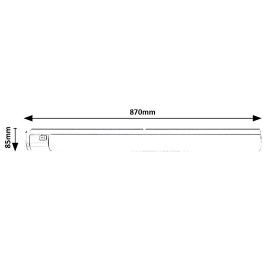 Rabalux - LED-alasvalaisin pistorasialla LED/20W/230V 4000K IP44 musta 87 cm