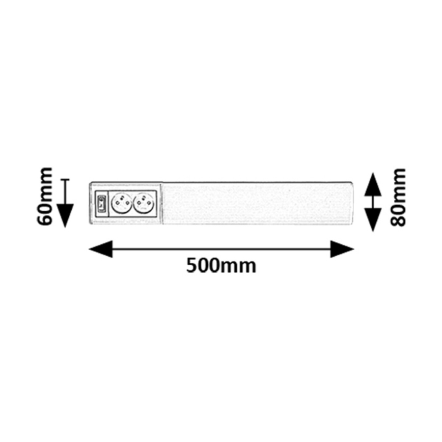 Rabalux - Keittiökaappien alla oleva LED-valo laatikoilla LED/10W/230V 4000K 50 cm valkoinen