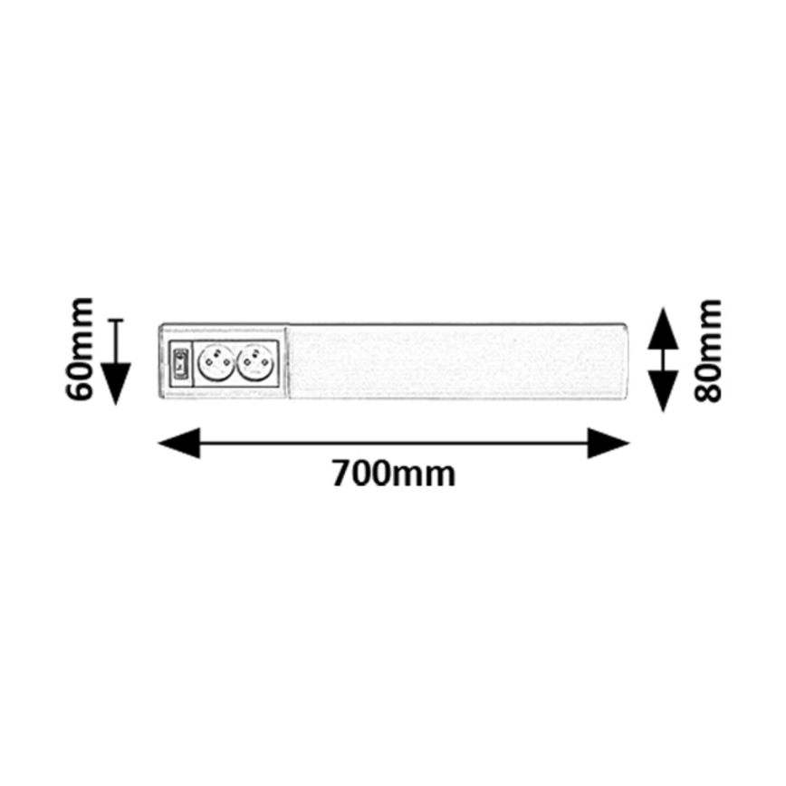Rabalux - Keittiökaappien alla oleva LED-valo laatikoilla LED/15W/230V 4000K 70 cm valkoinen