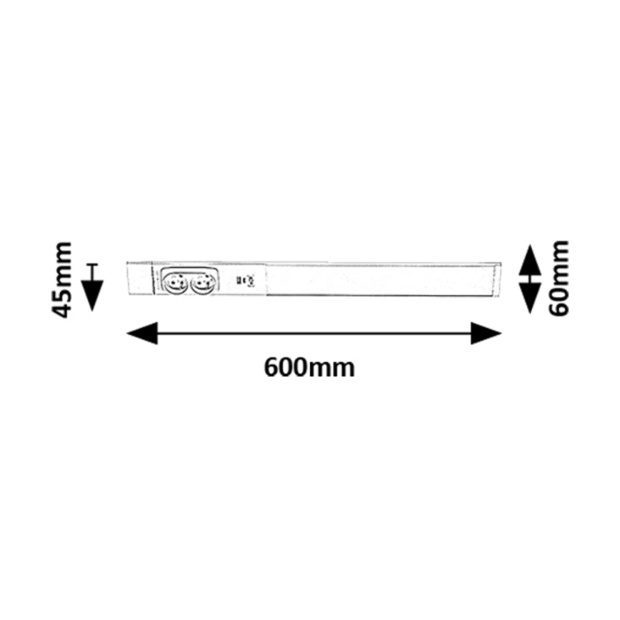 Rabalux - Keittiökaappien alla oleva LED-valo laatikoilla LED/18W/230V 4000K 60 cm valkoinen