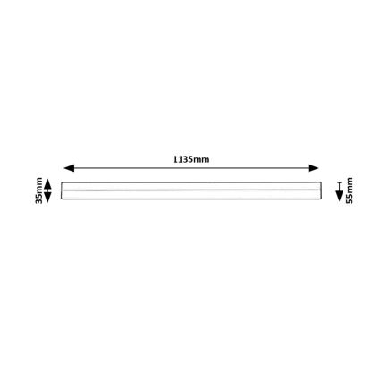 Rabalux - Keittiökaappien alla oleva LED-valo LED/24W/230V 4000K 113 cm musta