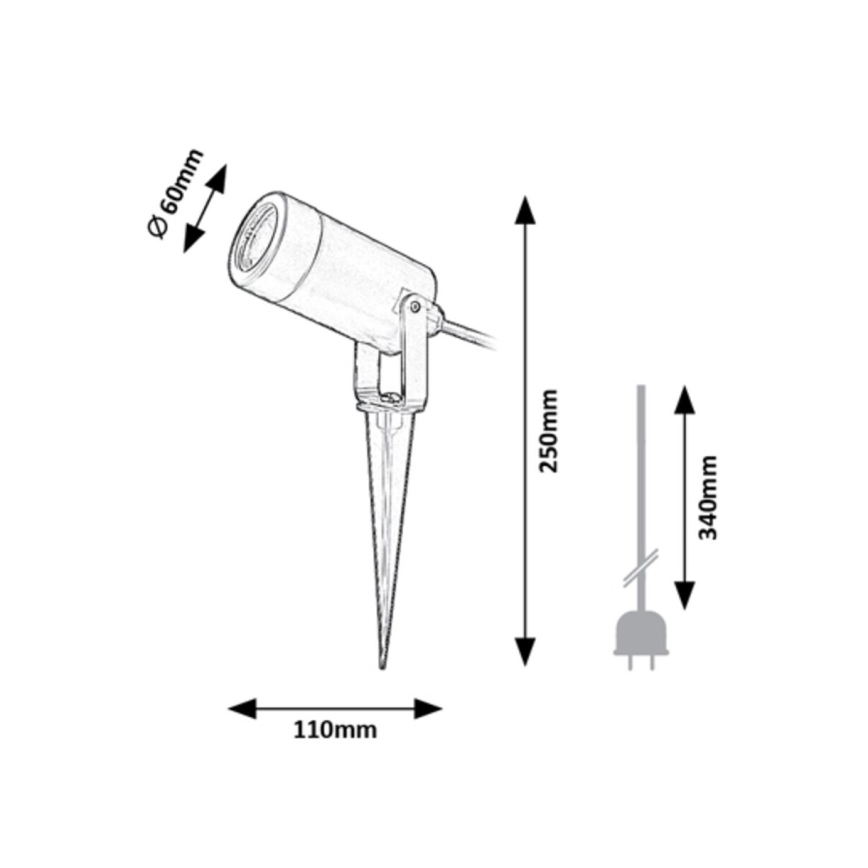 Rabalux - Ulkovalo 1xGU10/4W/230V IP65
