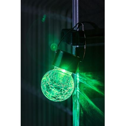 Rabalux - LED RGB Ulkokäyttöön tarkoitettu aurinkokäyttöinen valaisin kytkimellä LED/0,06W 60 mAh IP44
